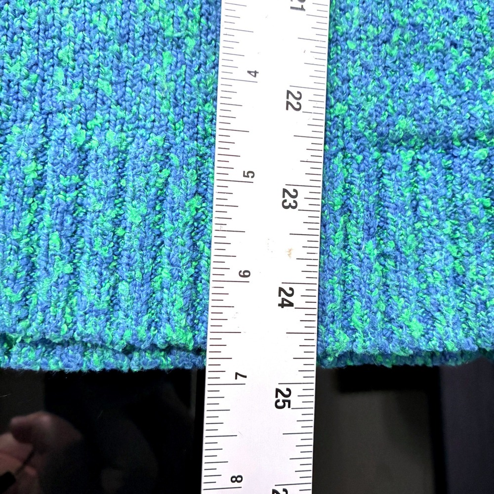 J. Jill Crewneck Blue Green Sweater Tunic Front Pocket Women Size S - Picture 7 of 7
